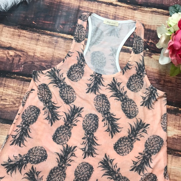 LAST ONE Pink Pineapple Loose Fit Soft Tank - Picture 8 of 8